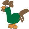 Green Rooster Clip Art